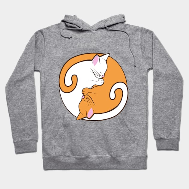 Yin and Yang Cats Hoodie by ProudPleb